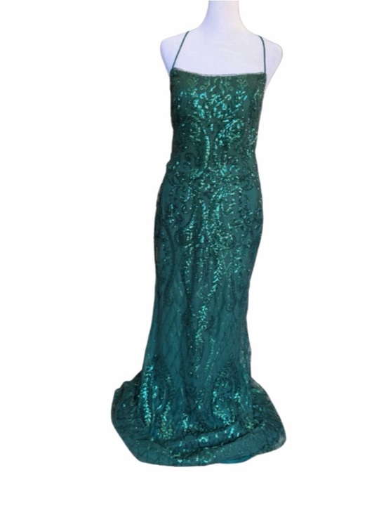PromGirl Dresses & Skirts - Rated PG by PromGirl Emerald Green Sequin Spaghetti Strap Dress